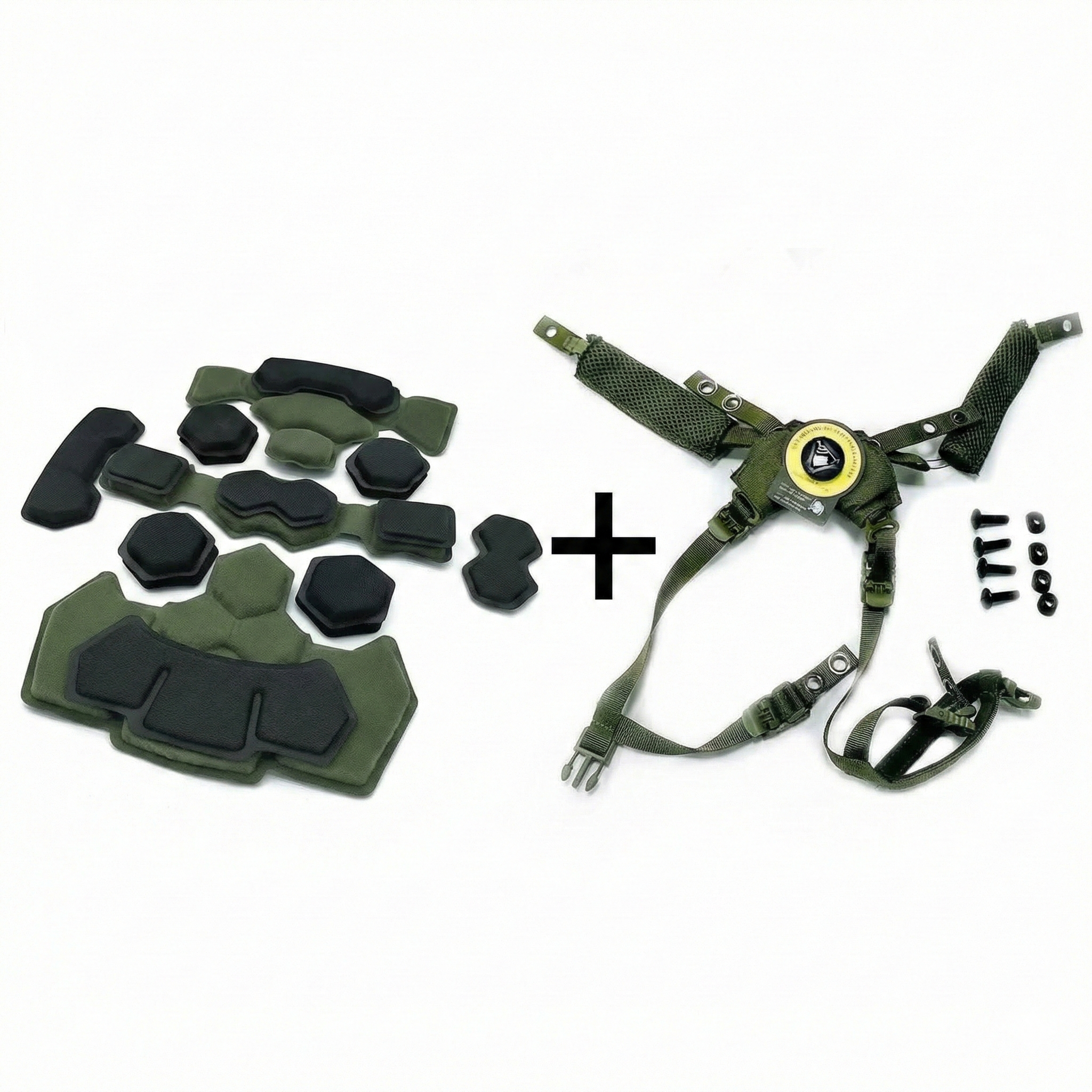 סט ריפוד לקסדה + רתמת 4 נקודות לקסדה טקטית