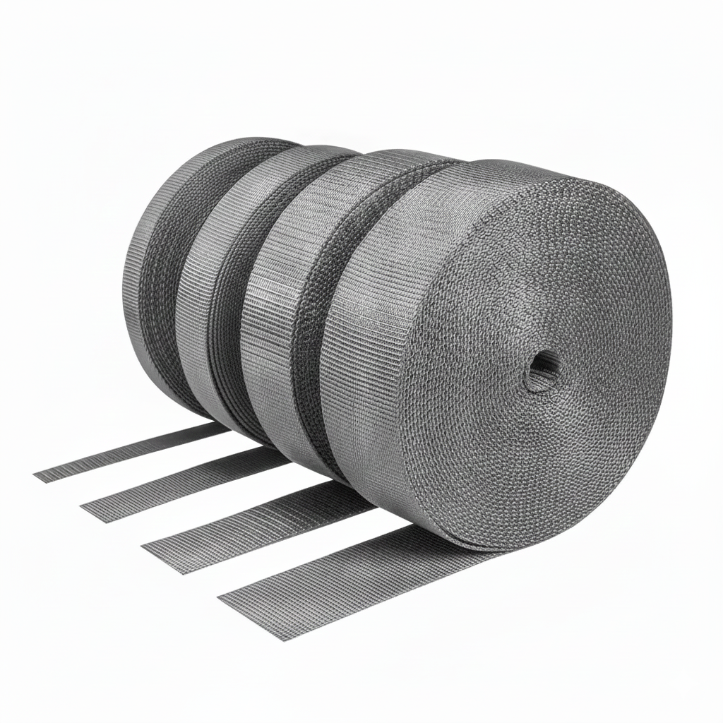 רצועת פוליפרופילן אפורה 38 מ״מ