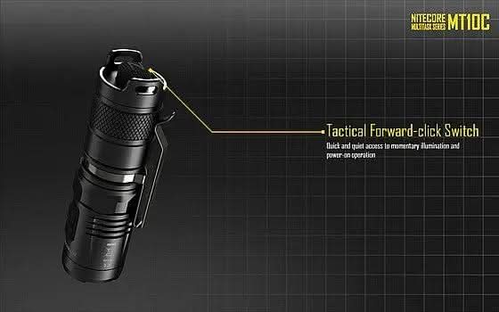 פנס יד טקטי NITECORE MT10C – תאורה עוצמתית וקומפקטית בעוצמה של 920 לומן - Tactical Plus