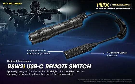 פנס טקטי NITECORE P10iX – פנס יד הצפה נטען בעוצמה של 4000 לומן - Tactical Plus