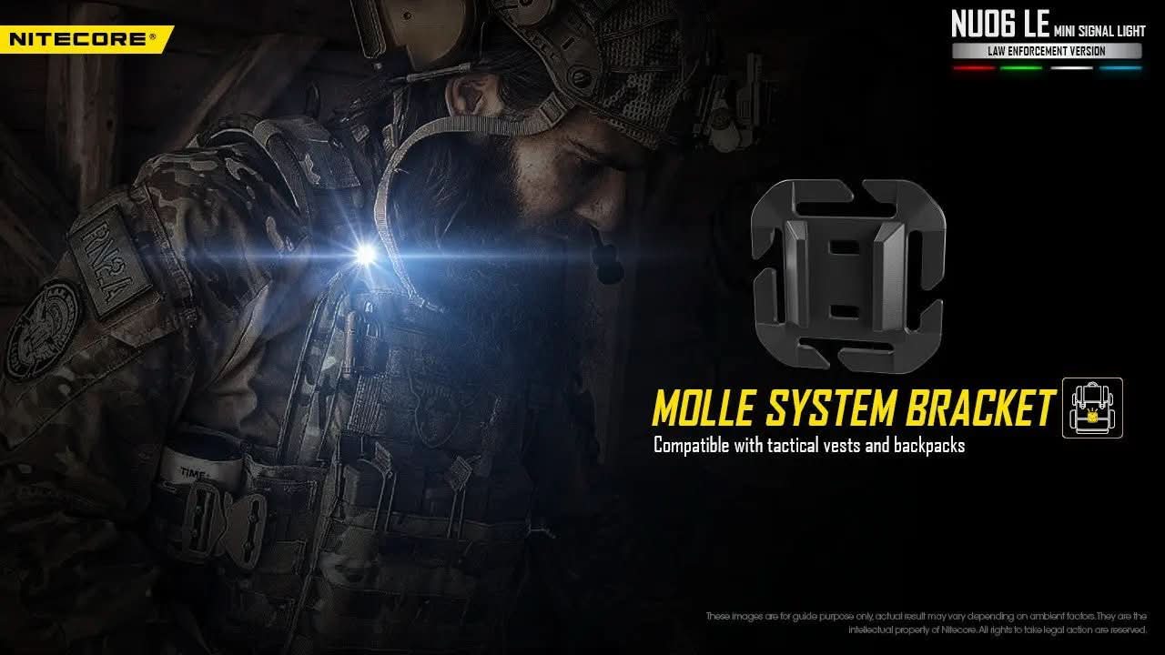 פנס נצנץ Nitecore NU06 לקסדה – תאורת איתות טקטית חכמה ועמידה - Tactical Plus