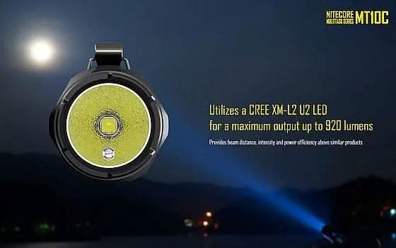 רכת פנס יראור טקטי Nitecore MT10C – תאורה עוצמתית עם מתאם ושלט - Tactical Plus