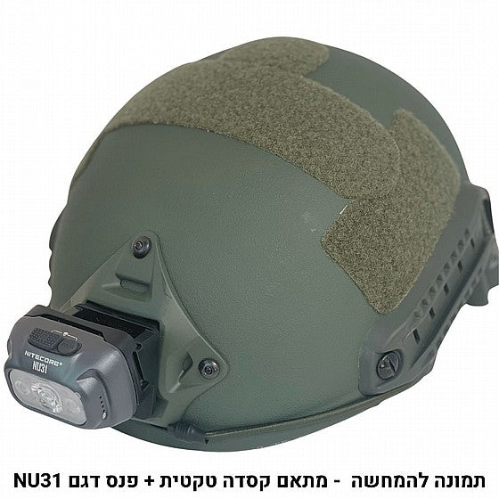 מתאם פנס לקסדה טקטית – חיבור לפנסי Nitecore NU31 / NU33 / NU30