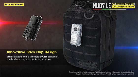 פנס גוף צ'קלקה משטרתי NU07LE – פנס סימון אישי נטען USB-C