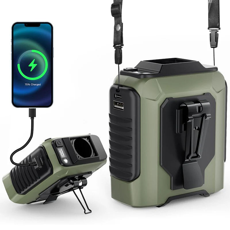 מאוורר נייד טקטי HX-101 – פתרון קירור אישי לשטח ולעבודה