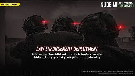 פנס אינפרה אדום טקטי | פנס נצנץ Nitecore NU06MI – תאורת איתות חכמה לשטח - Tactical Plus