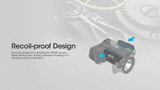 פנס טקטי לאקדח NITECORE NPL25 – 900 לומן של עוצמה ודיוק - Tactical Plus