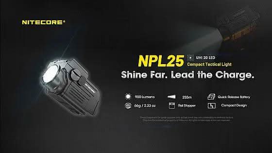 פנס טקטי לאקדח NITECORE NPL25 – 900 לומן של עוצמה ודיוק - Tactical Plus