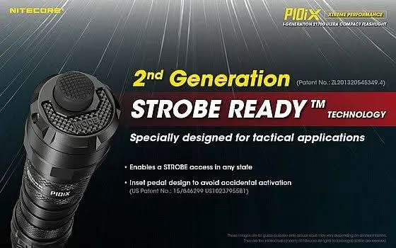 פנס טקטי NITECORE P10iX – פנס יד הצפה נטען בעוצמה של 4000 לומן - Tactical Plus