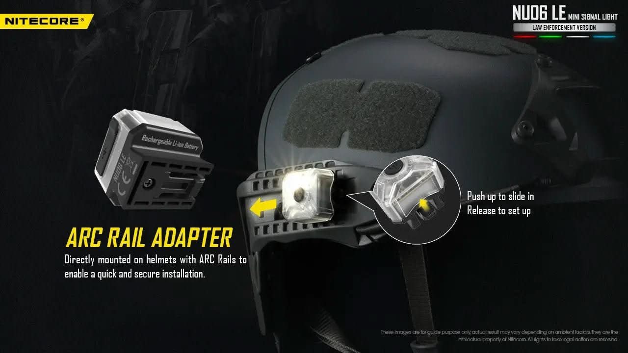 פנס נצנץ Nitecore NU06 לקסדה – תאורת איתות טקטית חכמה ועמידה - Tactical Plus