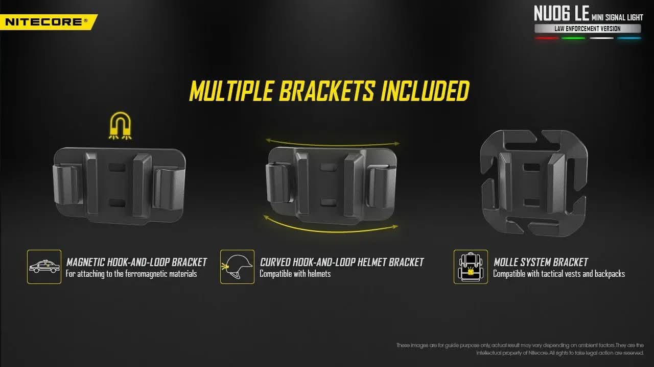 פנס נצנץ Nitecore NU06 לקסדה – תאורת איתות טקטית חכמה ועמידה - Tactical Plus